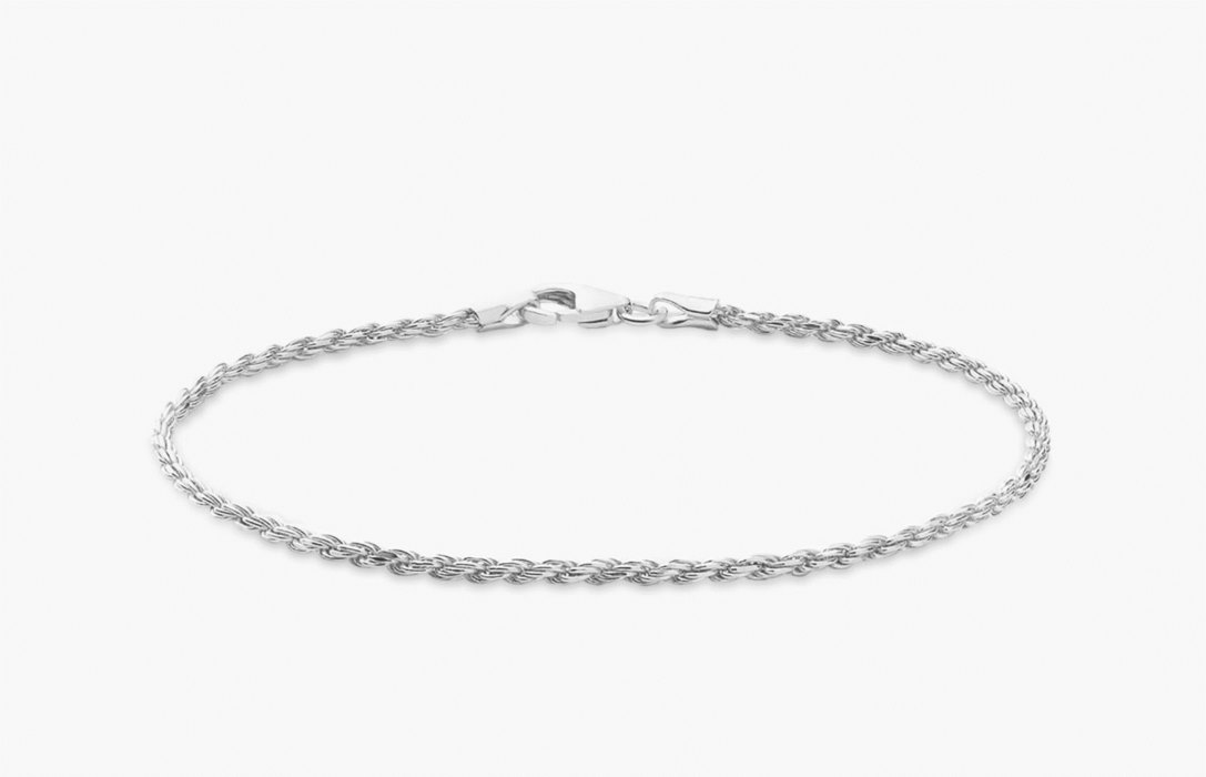 Oliver Cabell 2mm Rope Chain Karkötő Férfi Titán | HU291-82