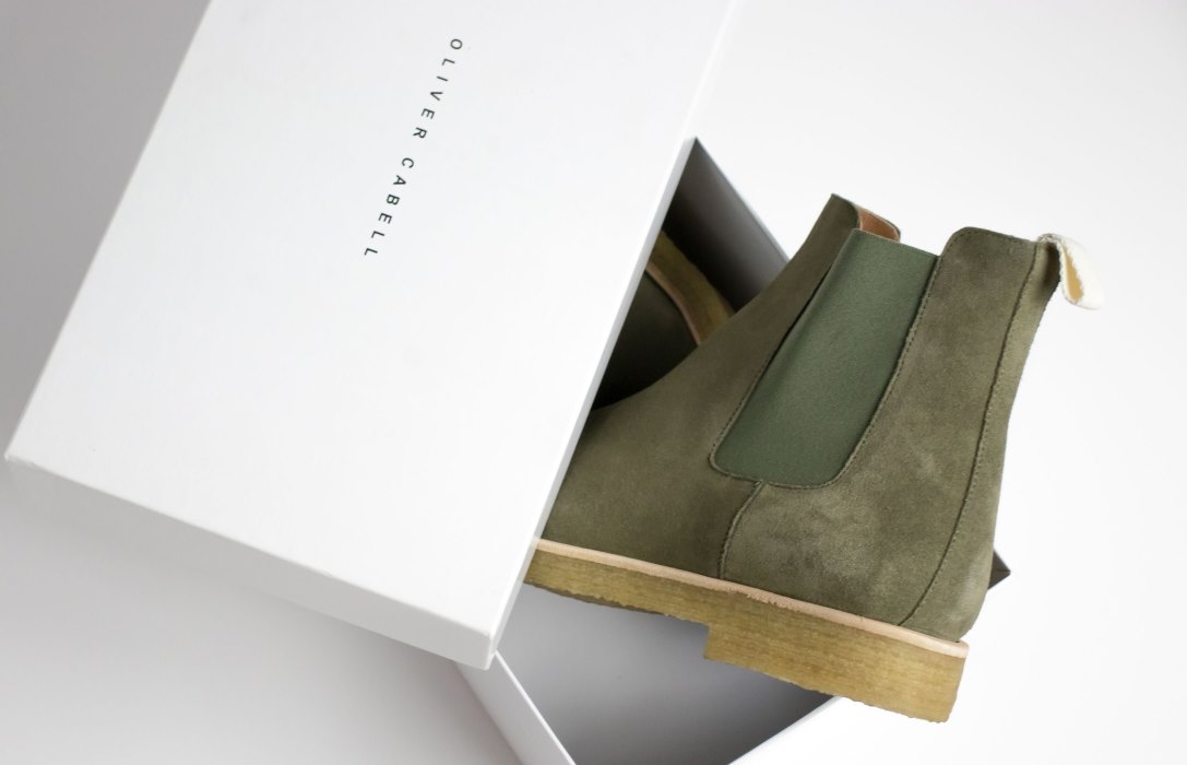 Oliver Cabell Chelsea Boot Csizma Férfi Olivazöld | HU585-84