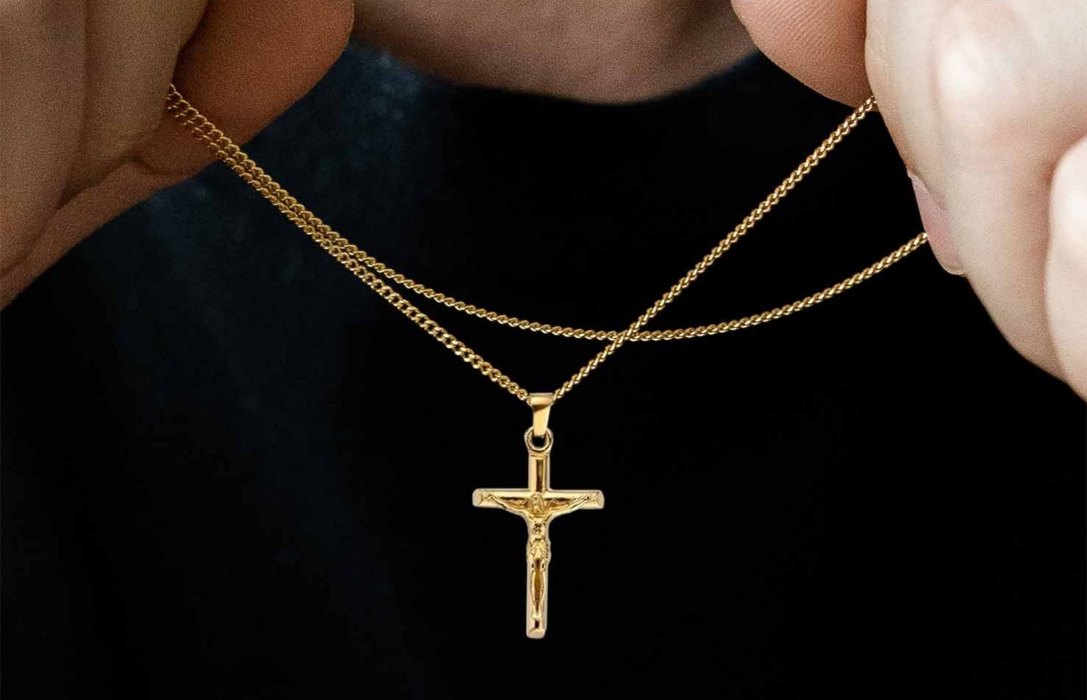 Oliver Cabell Cross Pendant Nyakláncok Férfi Arany | HU311-13