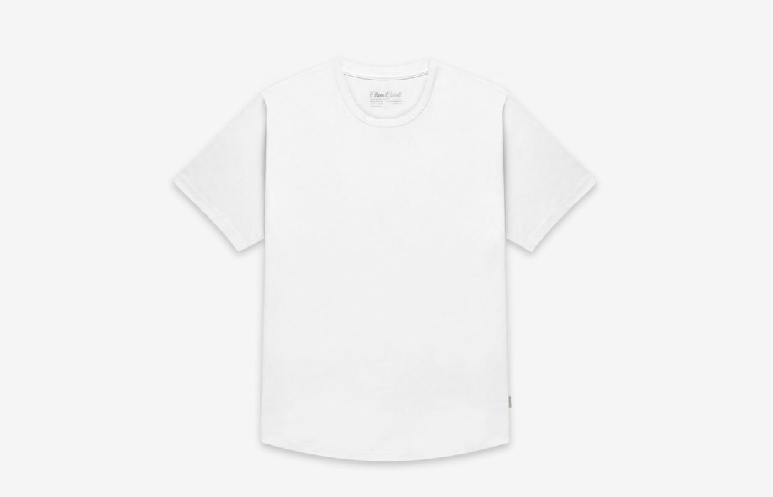 Oliver Cabell Curved Hem Tee Férfi Fehér | HU101-78