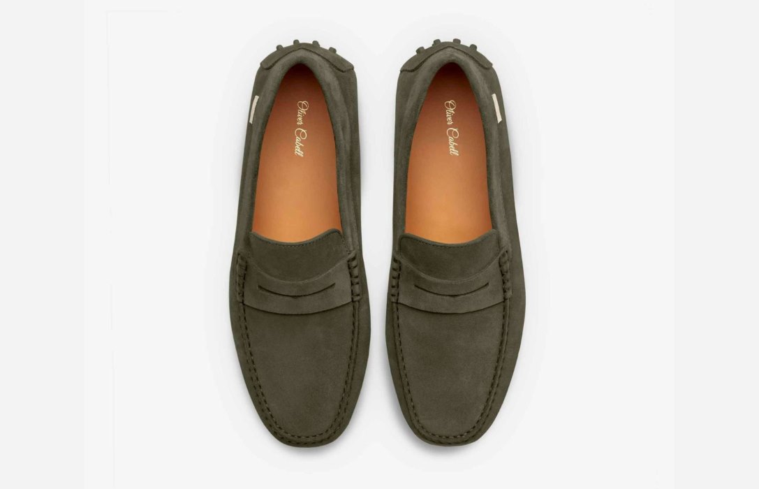 Oliver Cabell Driver Loafer Cipő Férfi Olivazöld | HU880-73