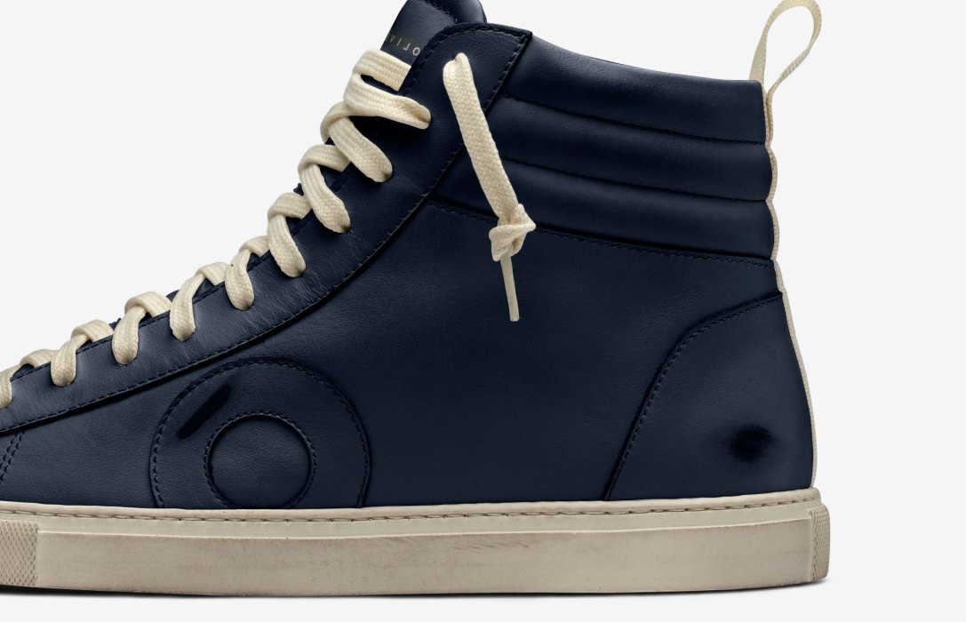 Oliver Cabell Jabbar High High Top Sneakers Férfi Sötétkék | HU454-84