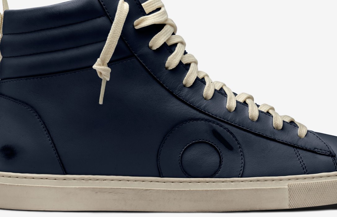 Oliver Cabell Jabbar High High Top Sneakers Férfi Sötétkék | HU454-84