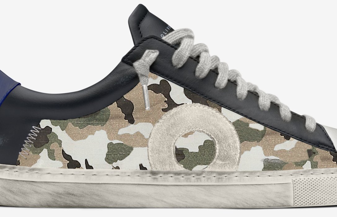 Oliver Cabell Low 1 Low Top Sneakers Férfi Camo | HU239-79