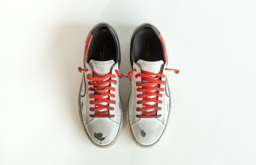 Oliver Cabell Low 1 Low Top Sneakers Férfi Fehér Piros | HU352-25