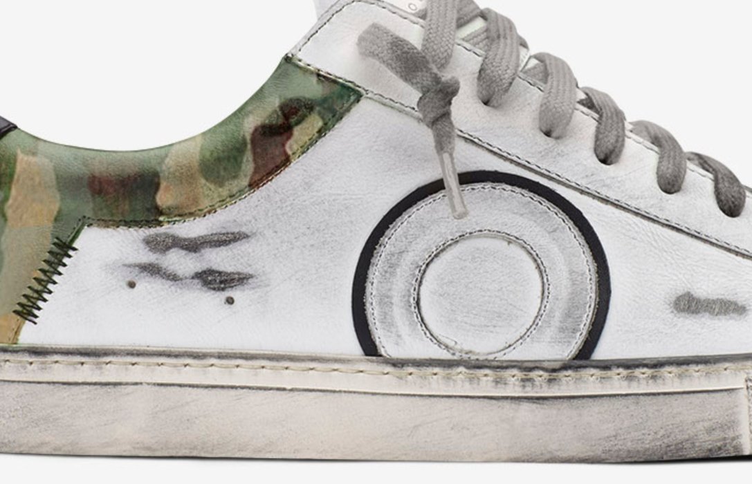 Oliver Cabell Low 1 Low Top Sneakers Férfi Fehér Camo | HU407-13