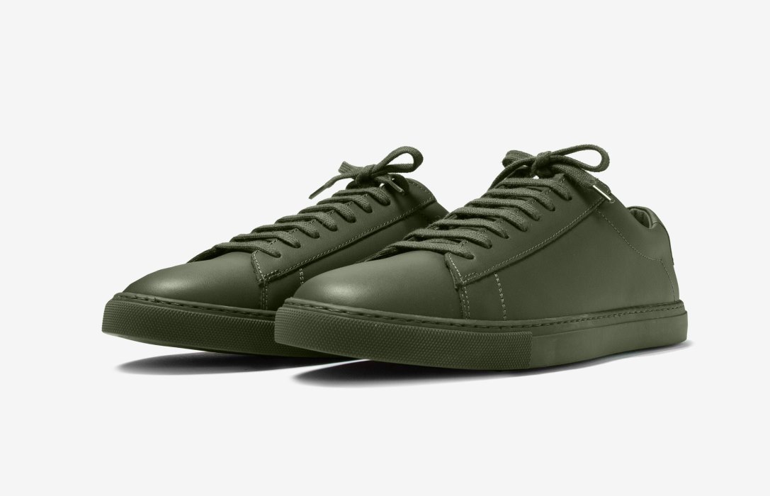 Oliver Cabell Low 1 Low Top Sneakers Férfi Sötétolivazöld | HU721-29