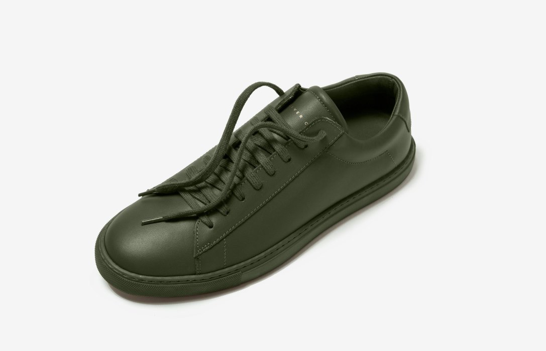 Oliver Cabell Low 1 Low Top Sneakers Férfi Sötétolivazöld | HU721-29