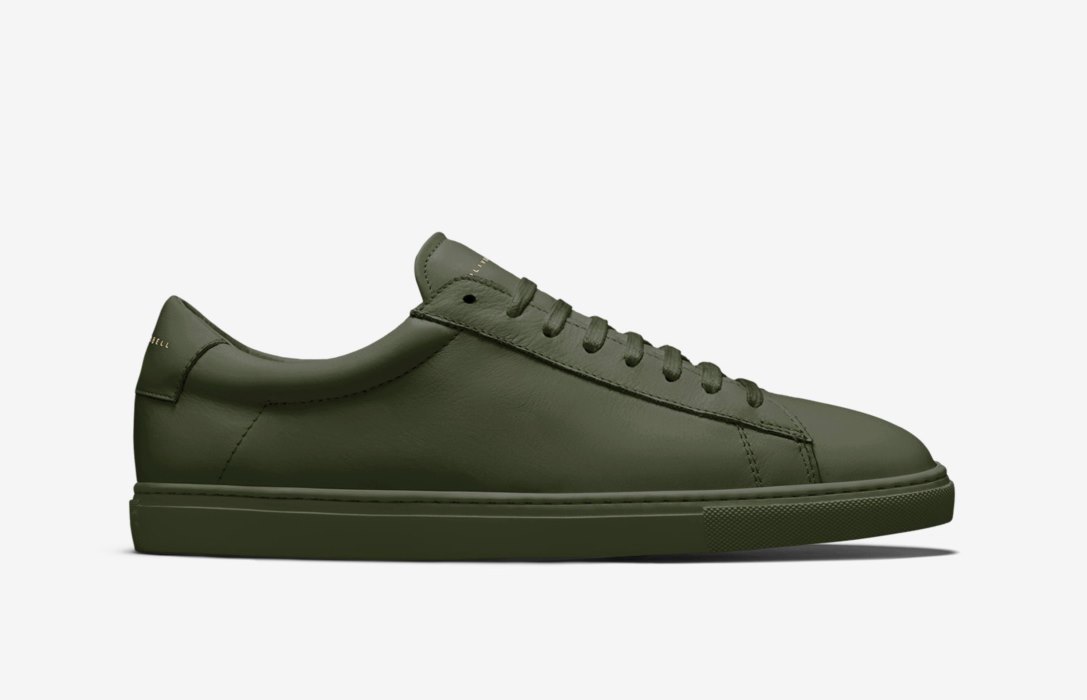 Oliver Cabell Low 1 Low Top Sneakers Férfi Sötétolivazöld | HU721-29