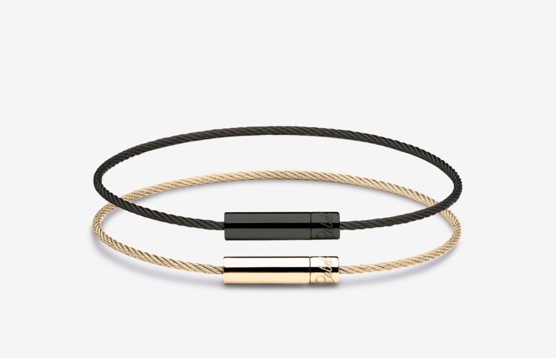 Oliver Cabell Michael Cable Bracelet Set Férfi Arany Fekete | HU853-69