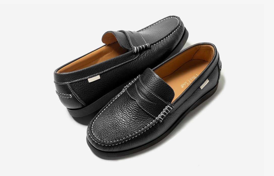 Oliver Cabell Penny Loafer Csizma Férfi Fekete | HU756-10