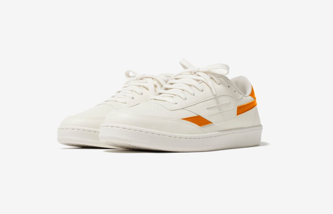 Oliver Cabell Vegán 481 Low Top Sneakers Női Fehér Narancssárga | HU350-89