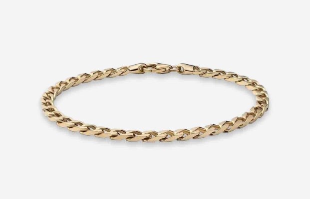 Oliver Cabell 4mm Cuban Chain Karkötő Férfi Arany | HU299-69