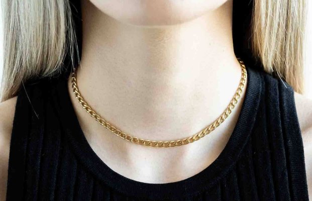 Oliver Cabell Chain Choker Női Arany | HU710-16